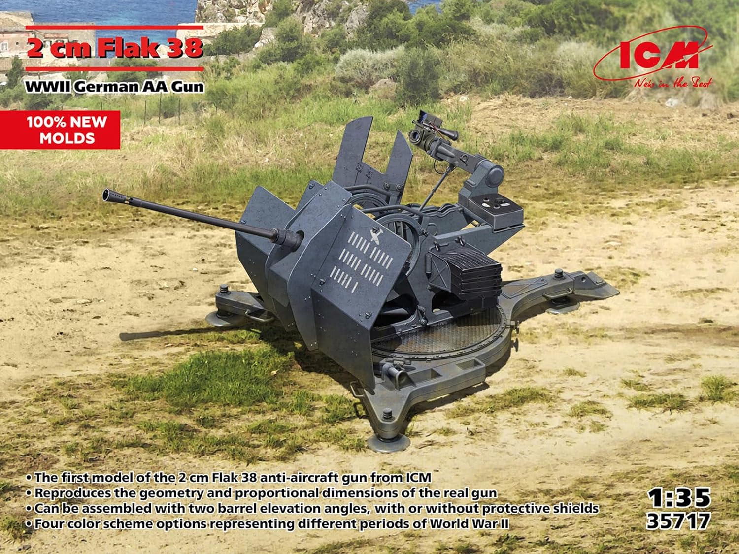 ICM 1:35 Flak 38, WWII German AA Gun