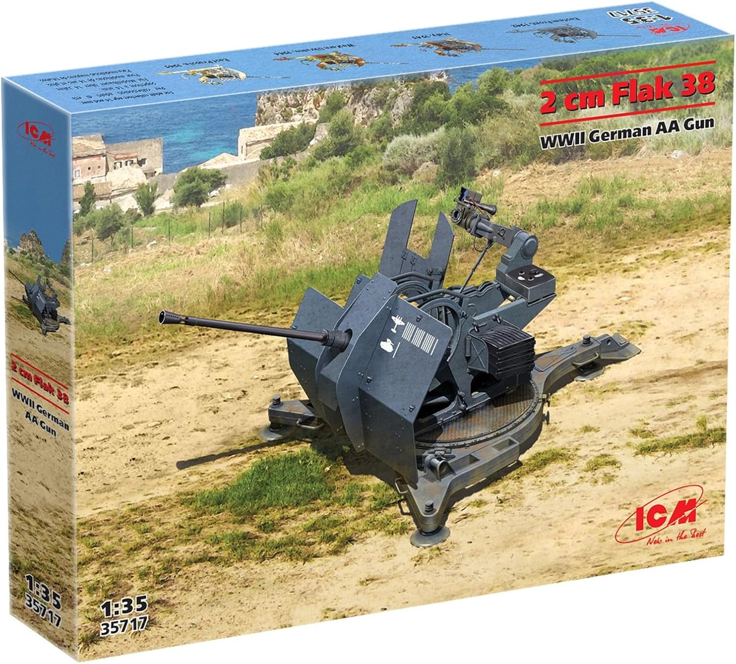 ICM 1:35 Flak 38, WWII German AA Gun