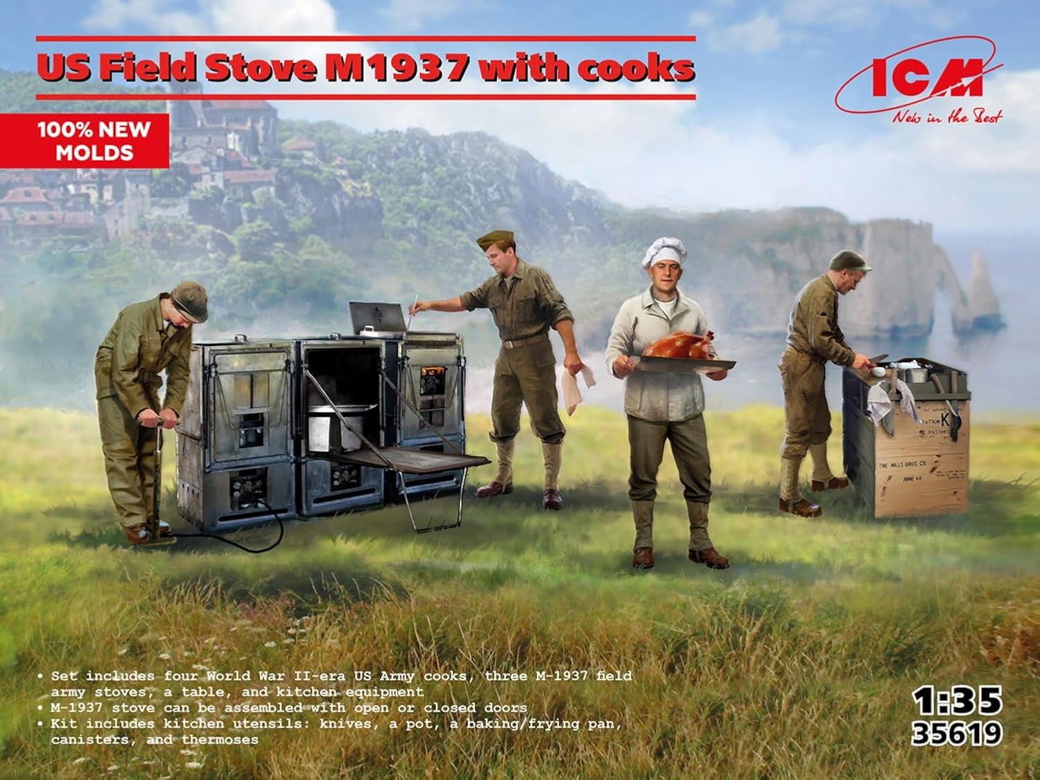 ICM 1:35 US Field Stove M1937 with cooks
