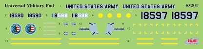 ICM - Modello universale militare Pod And M8a1 Landing Mat |icm|53201| 1:35 Modello Char Promo