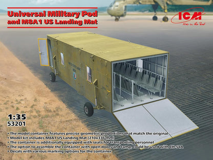 ICM - Modello universale militare Pod And M8a1 Landing Mat |icm|53201| 1:35 Modello Char Promo