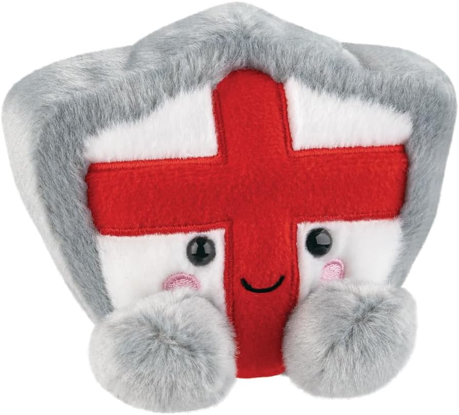 Aurora, 61631, Palm Pals Guardian Shield 5In, Soft Toy, Grey & Red