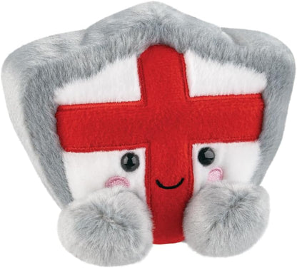 Aurora, 61631, Palm Pals Guardian Shield 5In, Soft Toy, Grey & Red