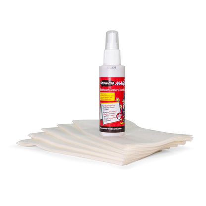 Show-me Whiteboard cleaning kit | Sprays | Pens | Eraser | Cloths | Keep whiteboards sparkling clean