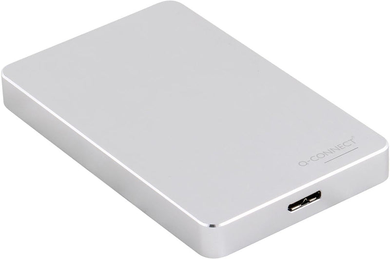 Q-Connect Portable External Hard Drive 2TB with USB Cable Silver KF18084