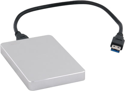 Q-Connect Portable External Hard Drive 2TB with USB Cable Silver KF18084
