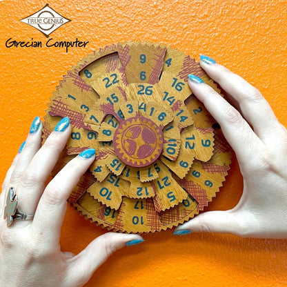 The Happy Puzzle Company | True Genius Grecian Computer | Wood Brain Teaser Puzzle Based Ancient Artifacts | Learn Lateral Thinking & Problem Solving Skills | Ages 14+