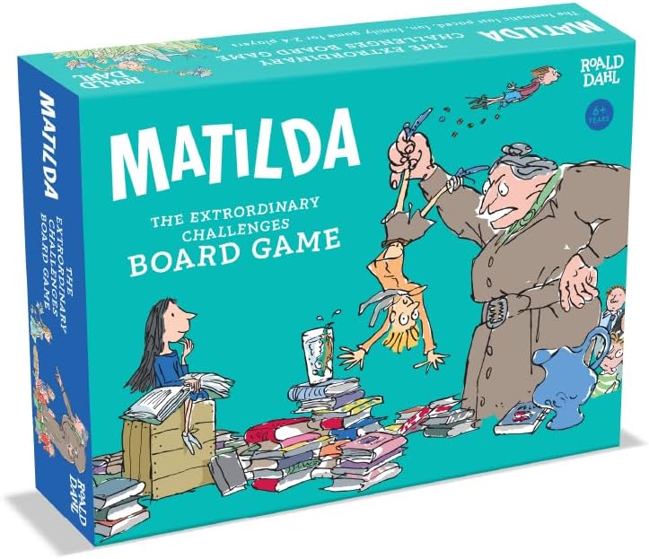 Roald Dahl Matilda The Extraordinary Challenges Board Game, Family Game, 2-4 Players, Mental and Physical Challenges
