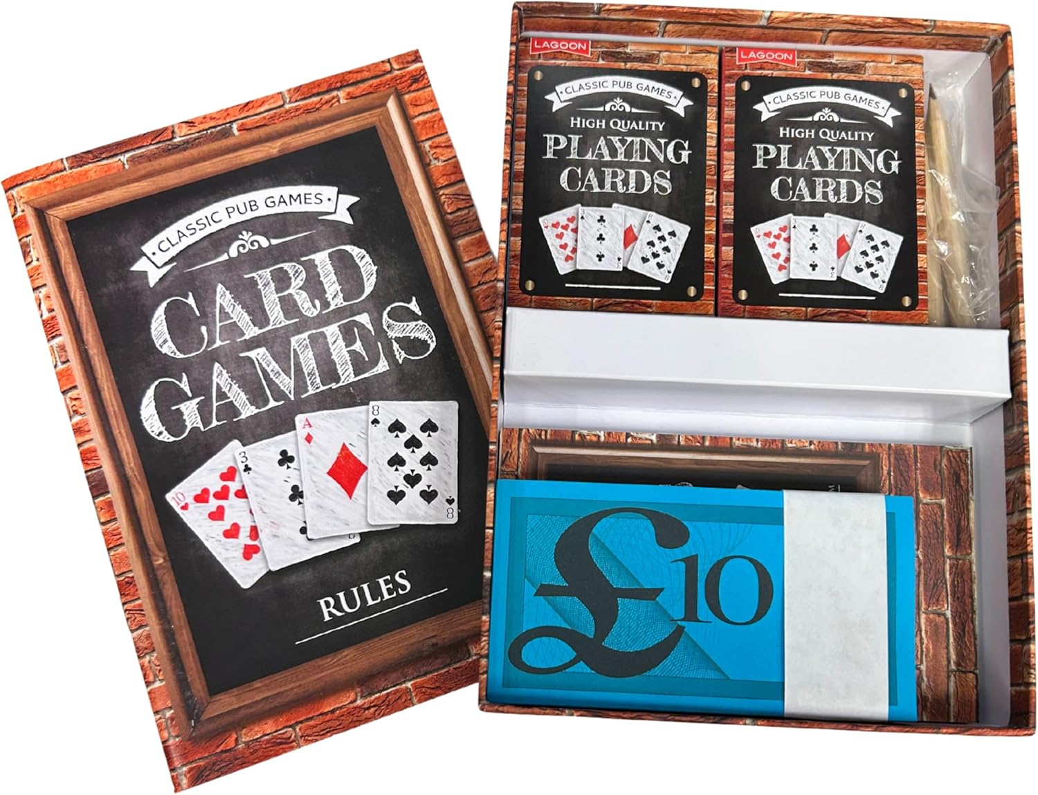 Lagoon Classic Pub Card Games Compendium, 50 Traditional Games, 2+ Players, Ages 14+