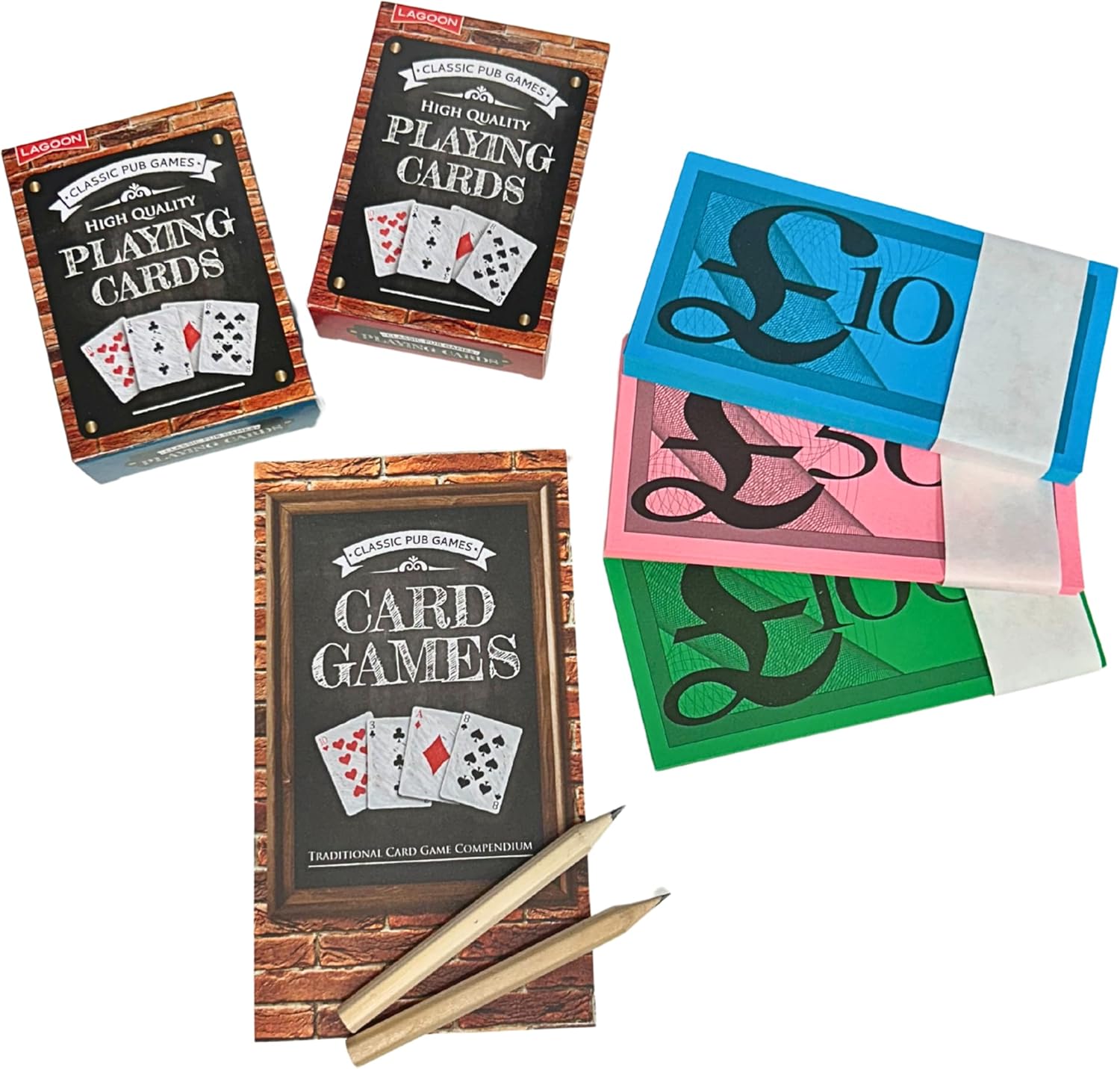 Lagoon Classic Pub Card Games Compendium, 50 Traditional Games, 2+ Players, Ages 14+