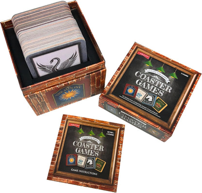 Classic Pub Coaster Games Compendium, 12 Bar Games, 40 Lagoon Pub Coasters, 2-4 Players