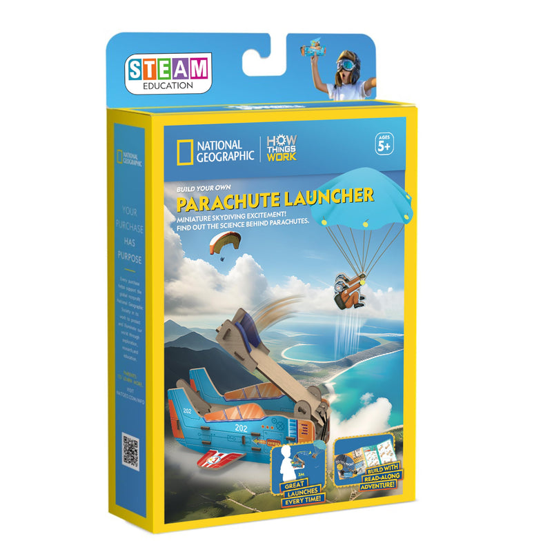 National Geographic Build Your Own Parachute Launcher Educational Kit