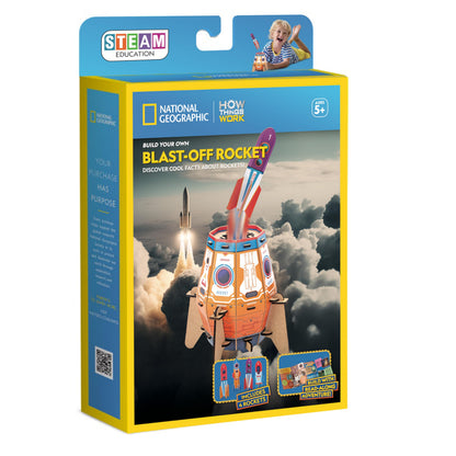 National Geographic Build Your Own Blast Off Rocket Educational Kit