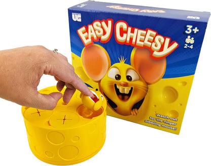 Easy Cheesy Mouse Hide and Seek Game, Ages 3+, 2-4 Players, Family Board Game, Yellow