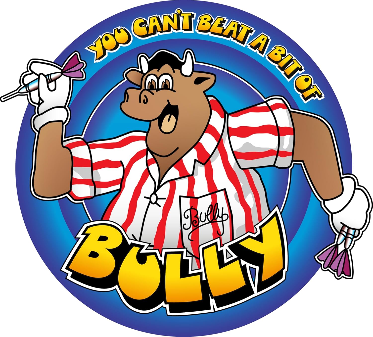 Bullseye The Mini Game, Classic TV Show Card Game with Darts Dice, 2-4 Players, Ages 8+, Blue