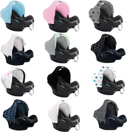 Originele Dooky voor babyschaal, kinderwagen en buggy (universele pasvorm met klittenband, UV-bescherming SPF 40+