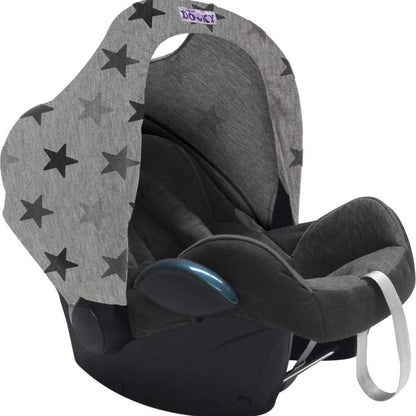 Originele Dooky voor babyschaal, kinderwagen en buggy (universele pasvorm met klittenband, UV-bescherming SPF 40+