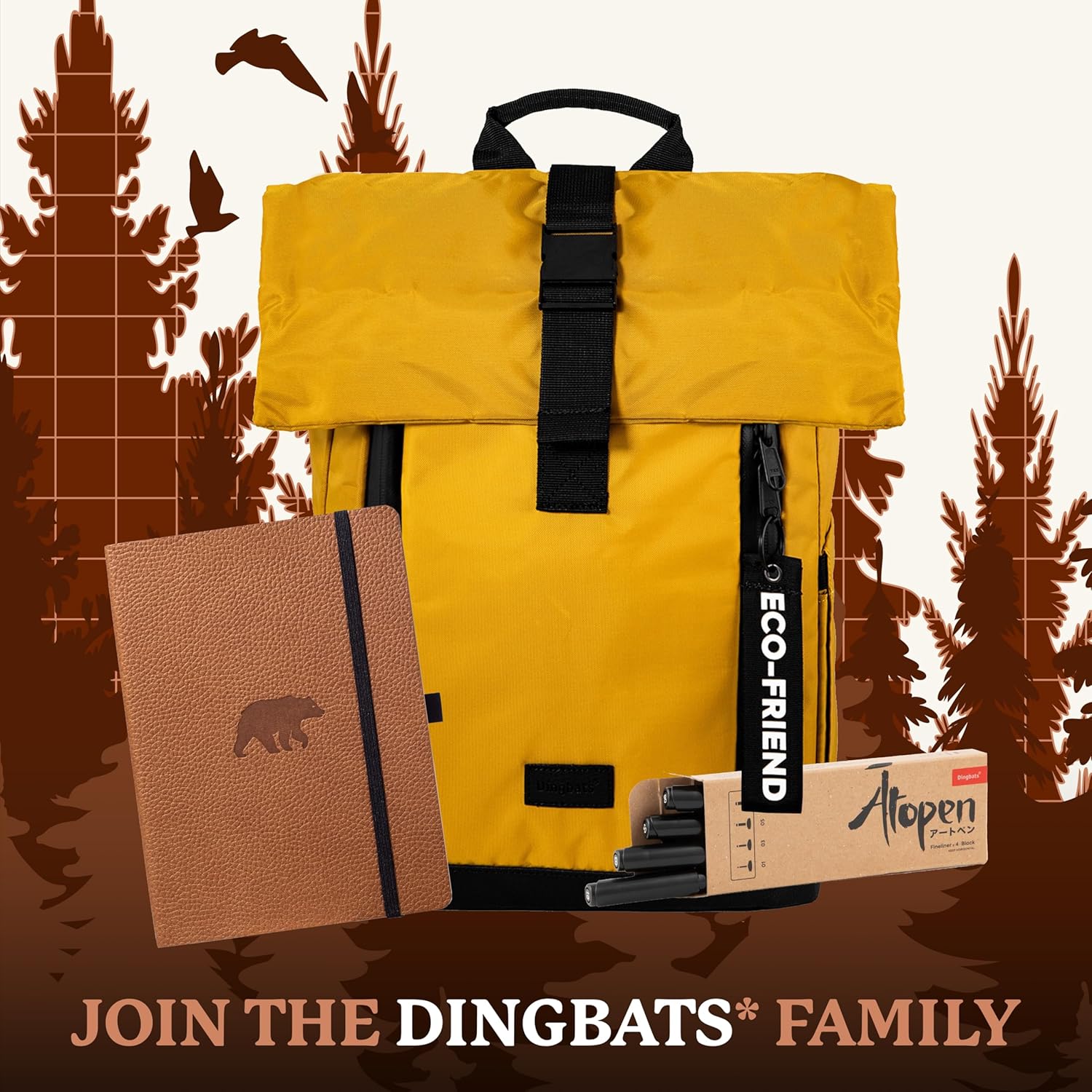 Dingbats* Wildlife Lined Journal Notebook A5 - Vegan Leather Soft Cover - Ideal for Work, Travel, Writing - with Pocket, Elastic Closure & Bookmark