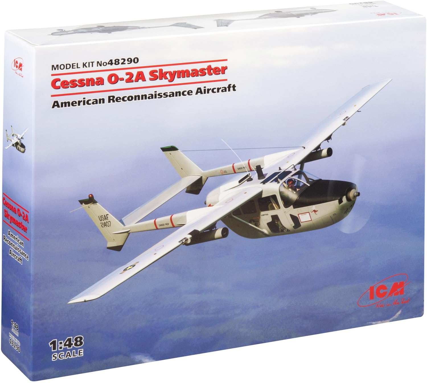 ICM ICM48290 1:48-Cessna O-2A Skymaster (Recon.
