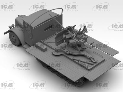 ICM - Maquette Camion Sd.kfz.3b With Flak 38 Truppenluftschutzwagen |icm|35455| 1:35 Maquette Char Promo