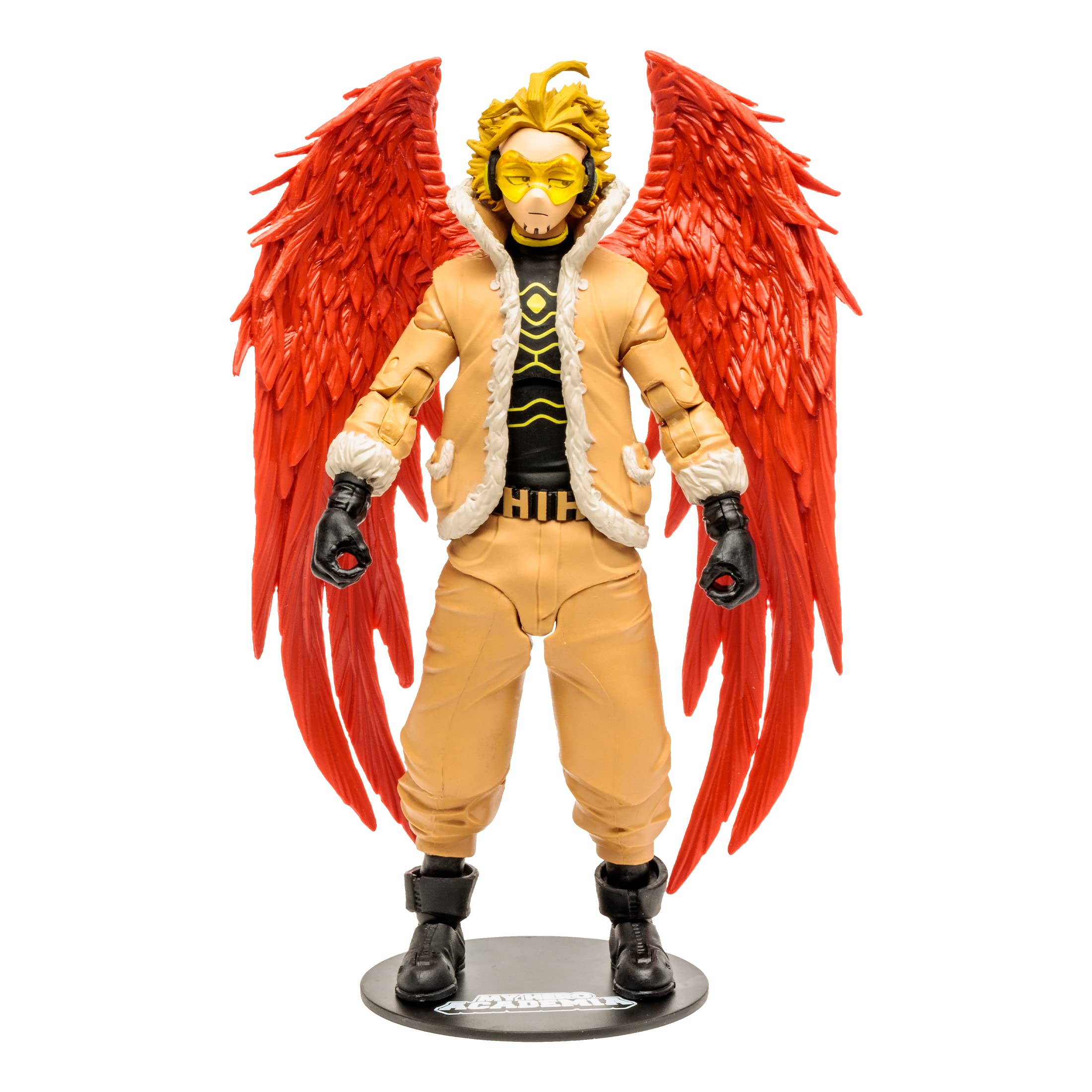McFarlane Toys, My Hero Academia 7-inch Hawks Action Figure with 22 Moving Parts, Collectible Hero Academia Figure with Collectors Stand Base - Ages 12+