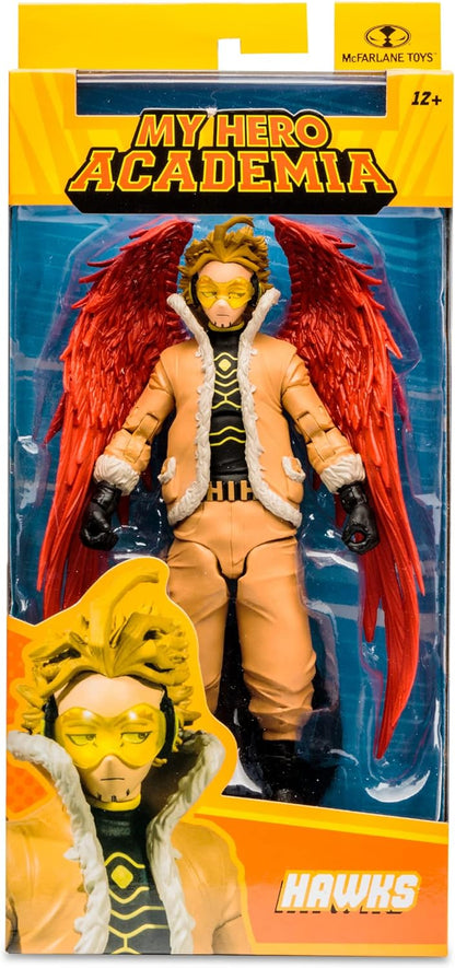 McFarlane Toys, My Hero Academia 7-inch Hawks Action Figure with 22 Moving Parts, Collectible Hero Academia Figure with Collectors Stand Base - Ages 12+