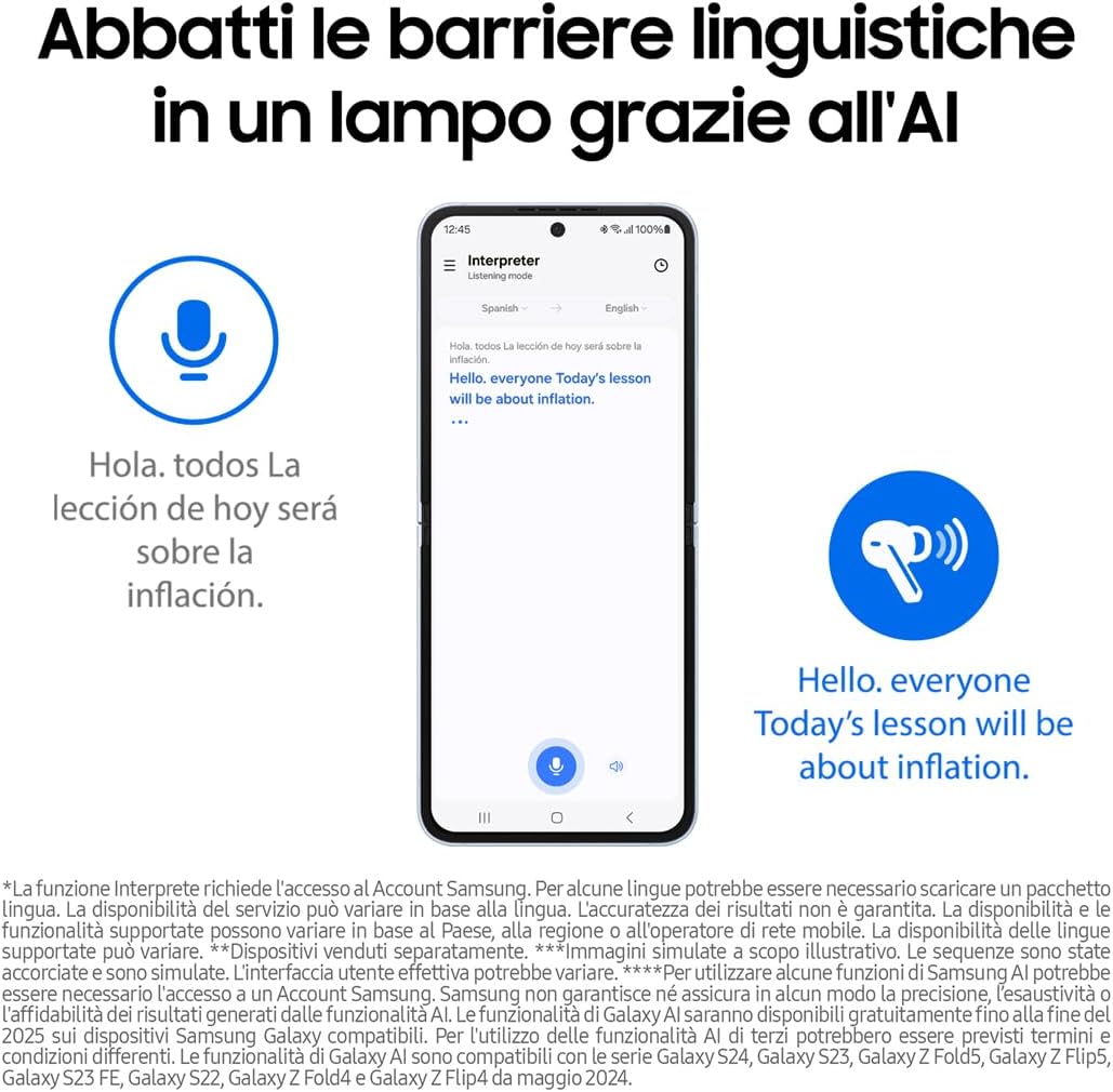 Samsung Galaxy Buds3 Auricolari open type True Wireless, Cancellazione adattiva del rumore, Audio Hi-Fi 360 immersivo, Batteria a lunga durata, Impermeabilità IP57, White 2024