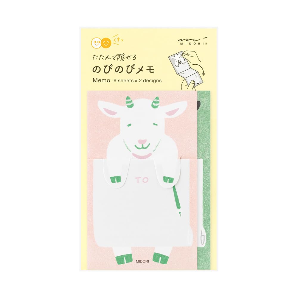 Midori 11824006 Notepad, Goat Pattern
