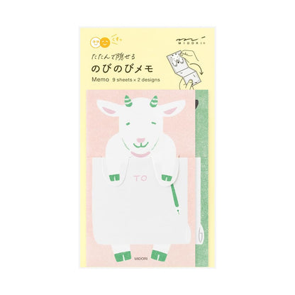Midori 11824006 Notepad, Goat Pattern