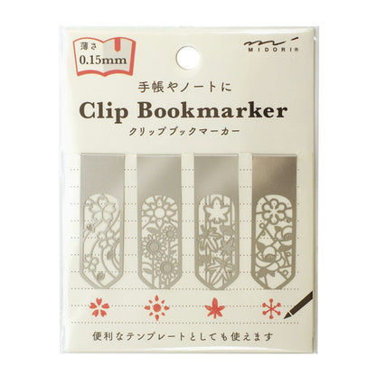 Midori Bookmark Clip Book Marker Floral A 43406006