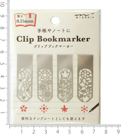 Midori Bookmark Clip Book Marker Floral A 43406006
