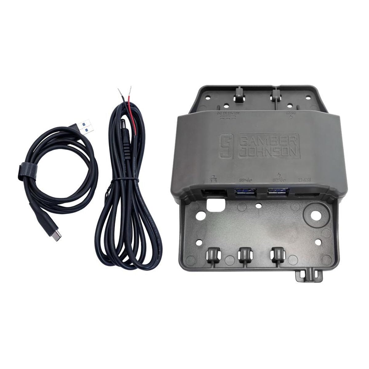 Rugged Usb Hub With Bare Wire Connection And Usb-A Data Cable