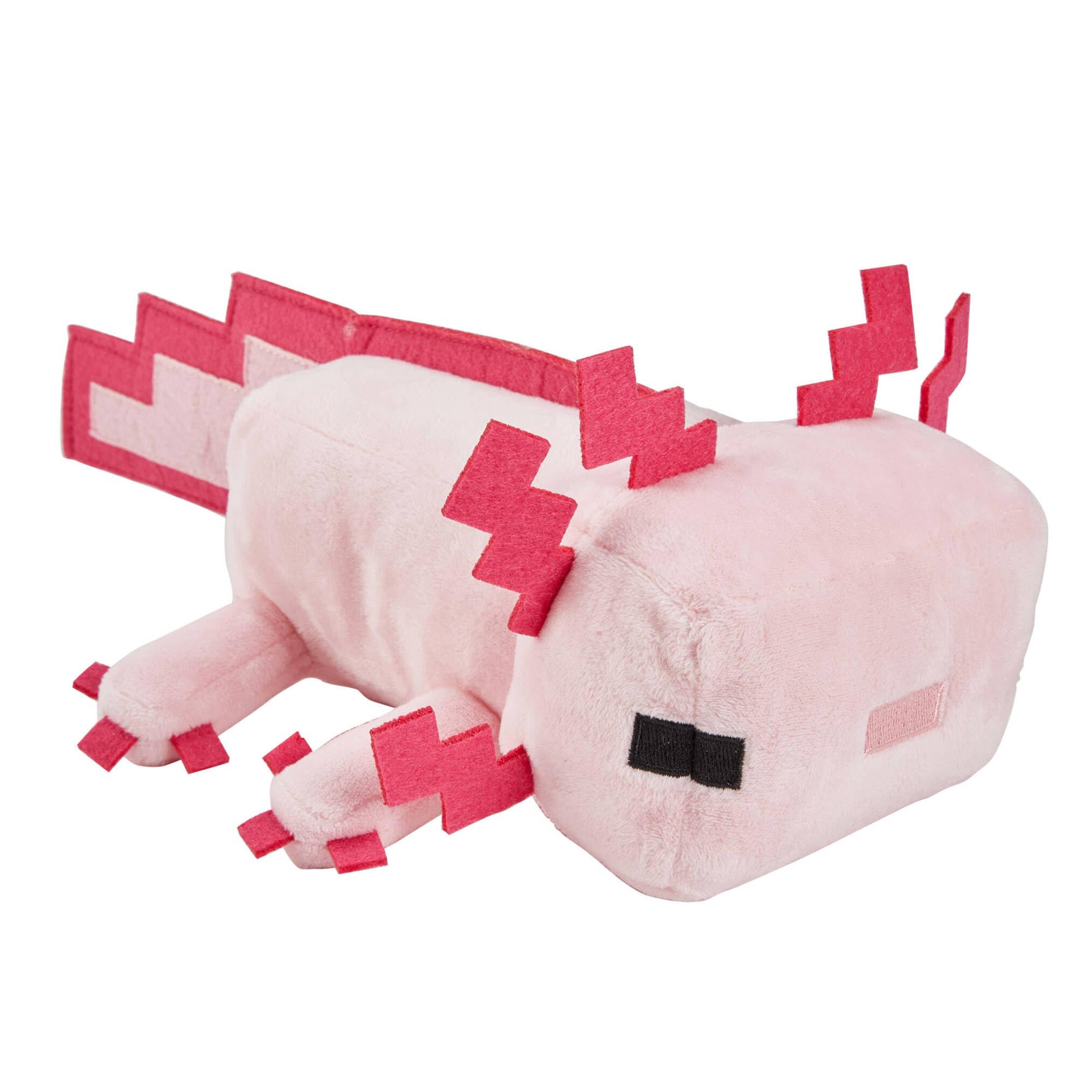 Minecraft Plüschfigur, 20,3 cm, Basic-Plüschfigur, offizielles Lizenzprodukt, weiches, kuscheliges Sammlerstück-Set (Axolotl