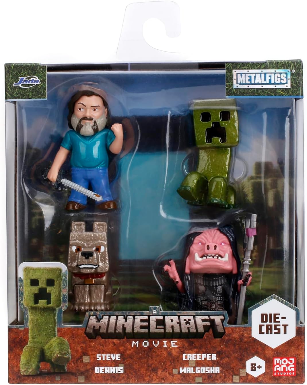 Jada Toys Minecraft Movie 4-Pack 2.5 Inch Figures