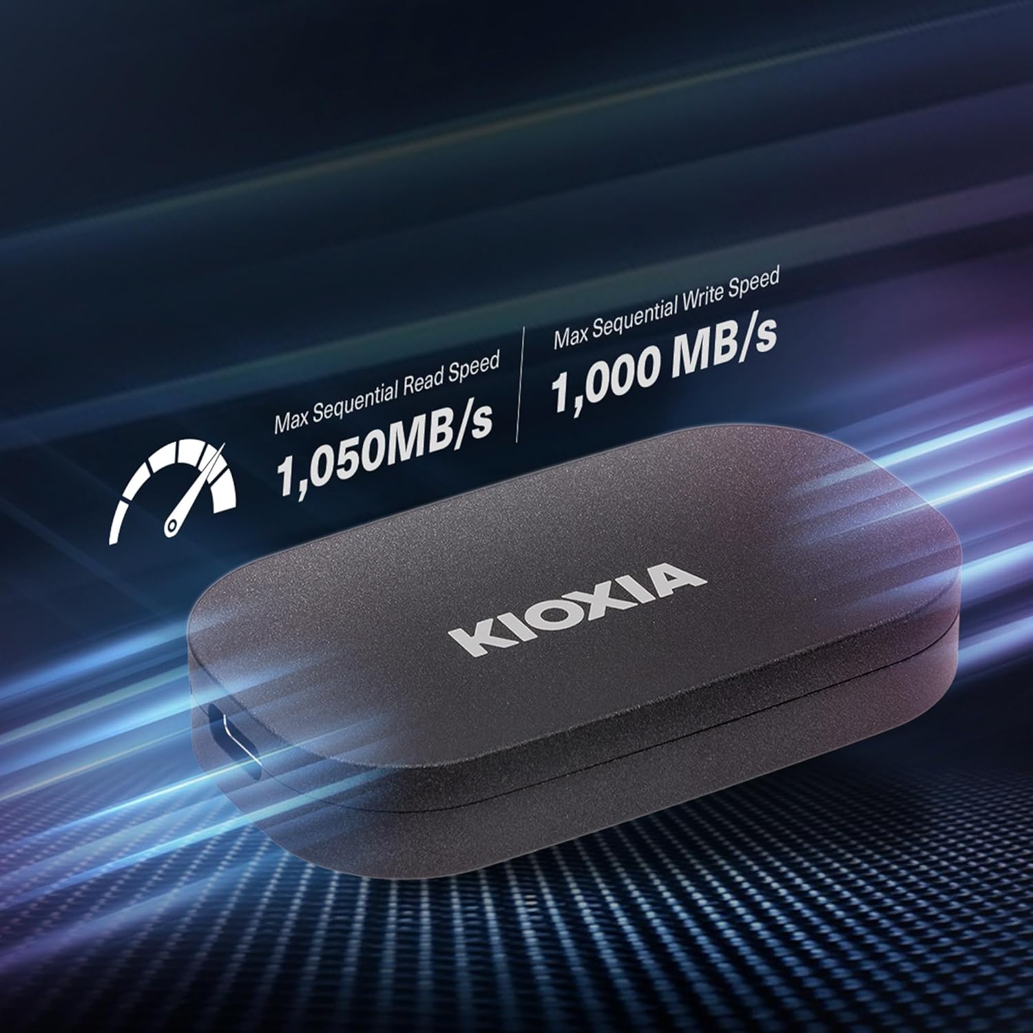KIOXIA EXCERIA Plus G2 Portable 2TB / Up to 1,050MB/s Read 1000MB/s Write,MIL-STD Drop Tests, 256 AES Encryption, Photographers, Content Creators and Gaming,Smartphone,Mac Compatible External SSD