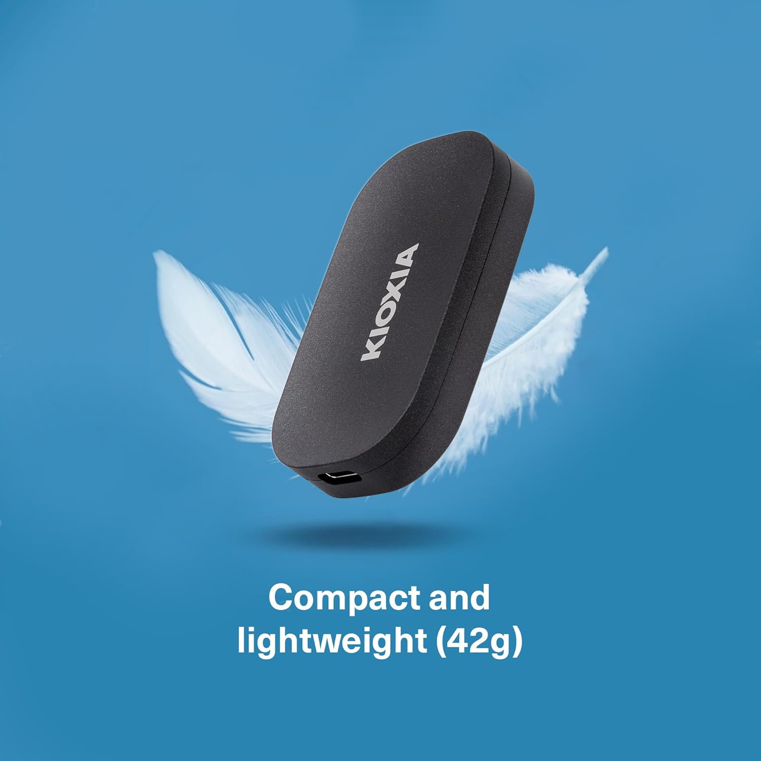 KIOXIA EXCERIA Plus G2 Portable 2TB / Up to 1,050MB/s Read 1000MB/s Write,MIL-STD Drop Tests, 256 AES Encryption, Photographers, Content Creators and Gaming,Smartphone,Mac Compatible External SSD