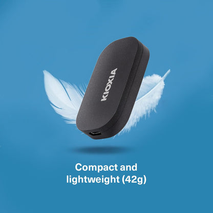 KIOXIA EXCERIA Plus G2 Portable 2TB / Up to 1,050MB/s Read 1000MB/s Write,MIL-STD Drop Tests, 256 AES Encryption, Photographers, Content Creators and Gaming,Smartphone,Mac Compatible External SSD