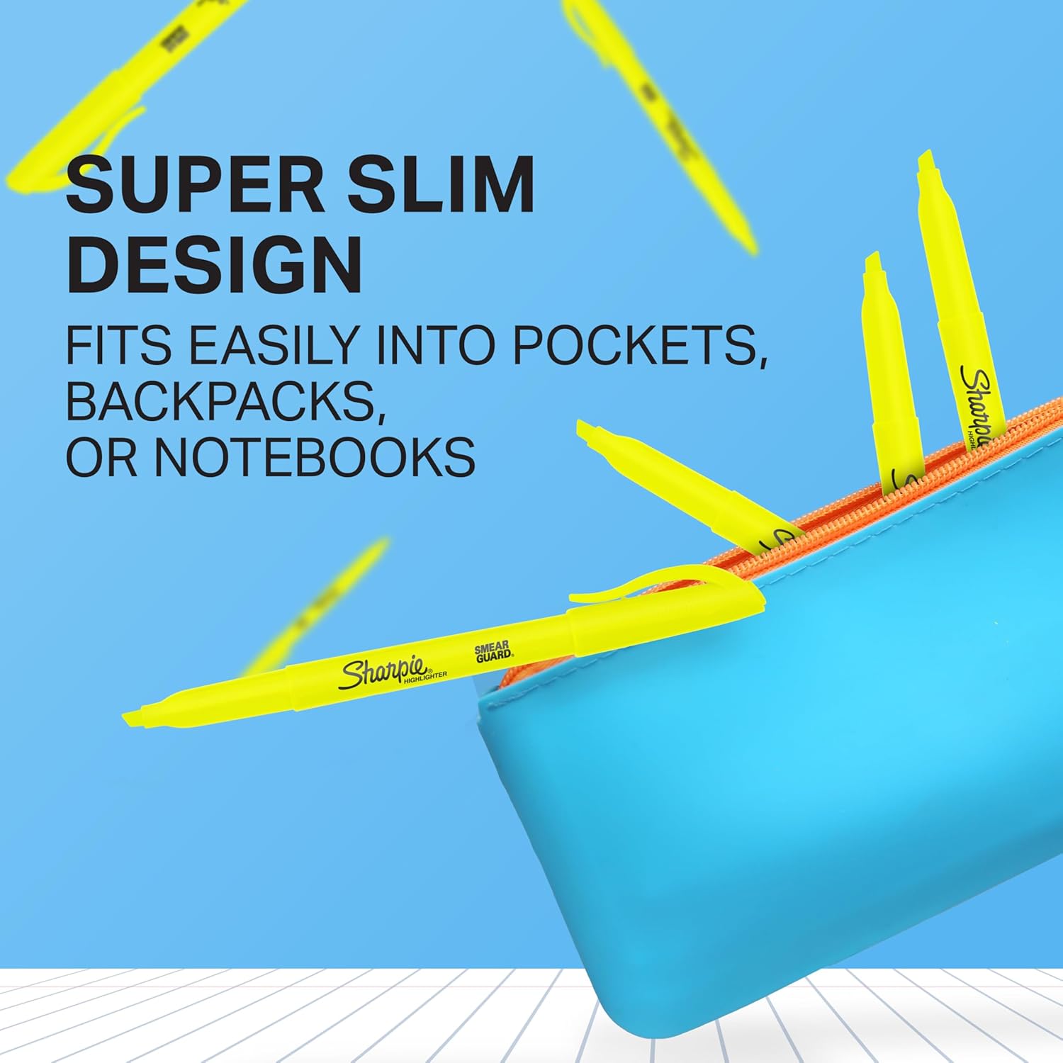 Sharpie Pocket Highlighters | Chisel Tip | Assorted Fluorescent Ink Colours | 12 Highlighter Pens