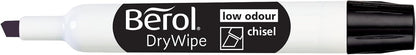 Berol Dry Wipe Whiteboard Marker Pens | Chisel Tip | Assorted Colours | 8 Count Dry Erase Markers