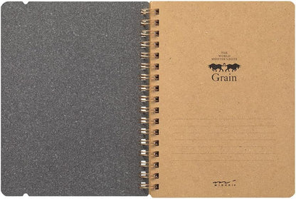 Midori 15223006 Ring Notebook, Grain, B6 Transformation