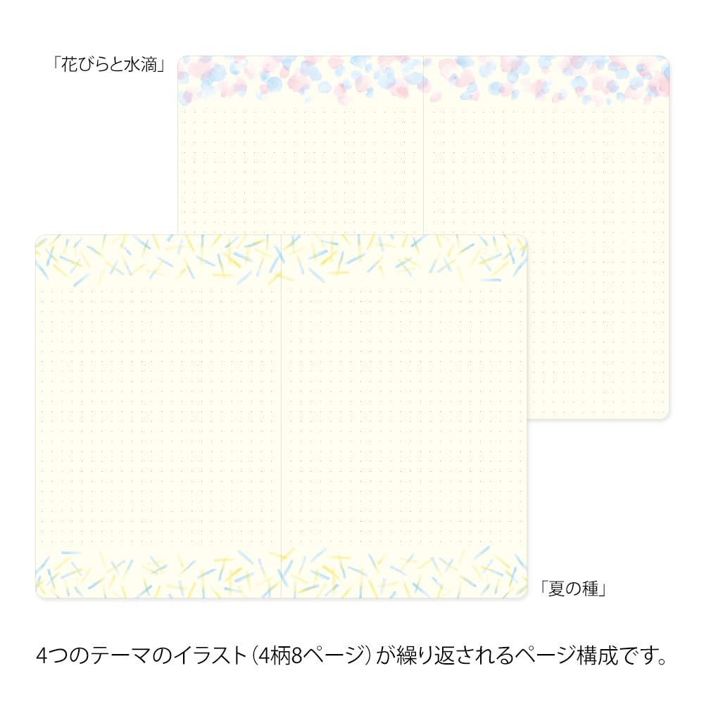 Midori 15356006 Notebook, Loose Log, Watercolor Pattern, B6
