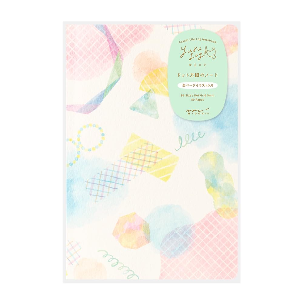 Midori 15356006 Notebook, Loose Log, Watercolor Pattern, B6