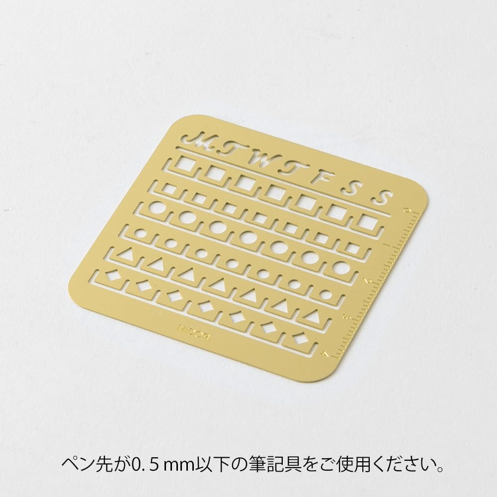 Midori 49099006 Template Notebook Calendar S Monthly Block Pattern