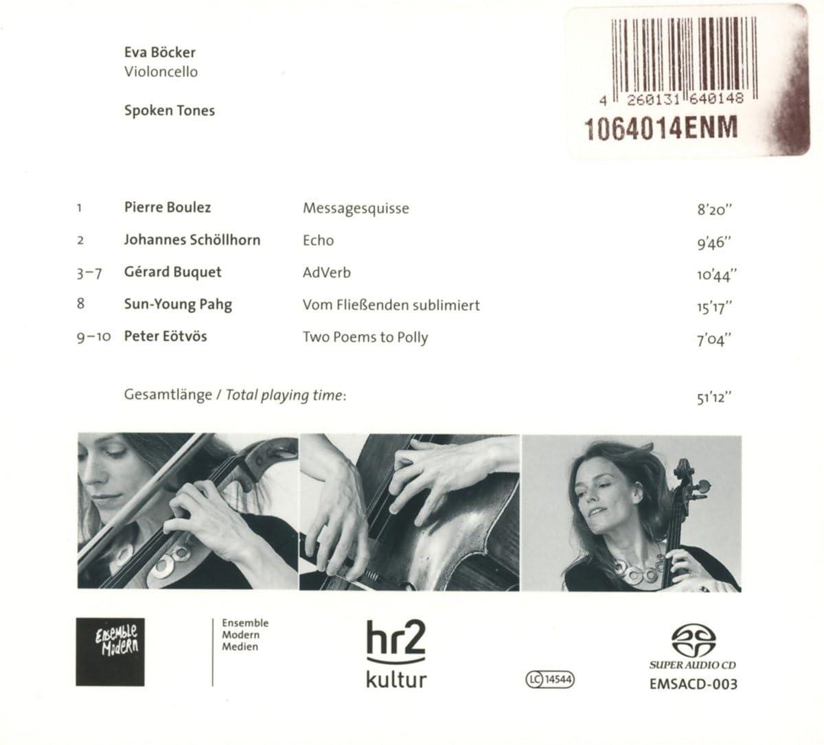 Ensemble Modern Portait:Eva Böcker-Spoken Tones