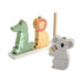 Fisher-Price Wood Baby Toy Stack & Sort Animals, 10 Wooden Pieces for Developmental Play for Infants & Toddlers Ages 1+ Years, HXV04