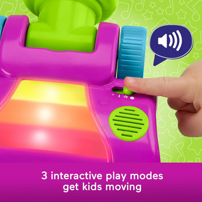 Mattel Barney’s World Toddler Toy Clean Up Vacuum Electronic Push Along, Lights Music & Games for Preschool Kids Ages 2+ Years, HYH03