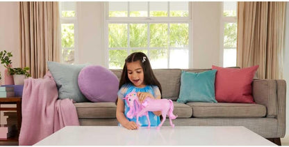 Barbie Sparkle Lights Toy Unicorn with 20 Interactive Combos of Lights, Sounds & Music, Press Buttons & Pet Head to Play, JCP78