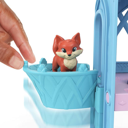 Mattel Disney Frozen Elsa Small Doll Playset w/ 10 Play Areas, 3 Animal Friends & 8 Accy, Storytime Stackers, Inspired by Animals of Arendelle, JFG28