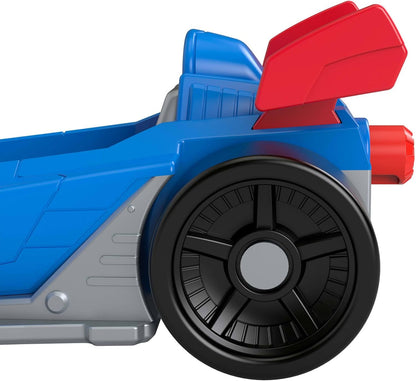 Fisher-Price Imaginext DC Super Friends Metal Force Supermobile Toy Car, 3-inch Superman Action Figure & Accessories Set, Includes Launcher & 2 Discs, JFJ69