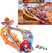 Mattel Disney and Pixar Cars Toy Playset, Lightning McQueen & Chicks Hicks & 2 Pitty Crew Vehicles, 2 Ways to Race, Race & Rescue Rescue Road Raceway, JFL57